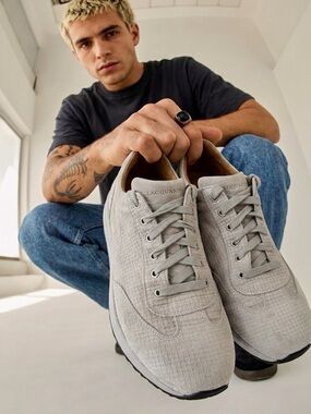 D. Lacquaniti Handmade Italian Suede Sneakers Men’s 12 Taupe Luxury Rare